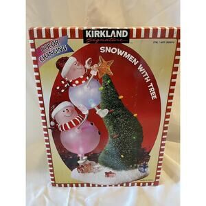 Kirkland Showmen With Tree Color Changing LED Lights Christmas Holidays NIB